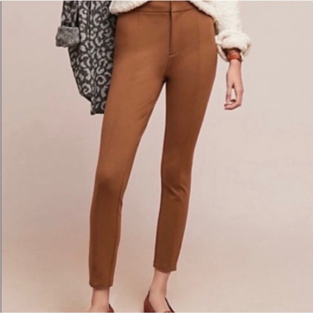 Anthropologie Brown Slim Fit Pants